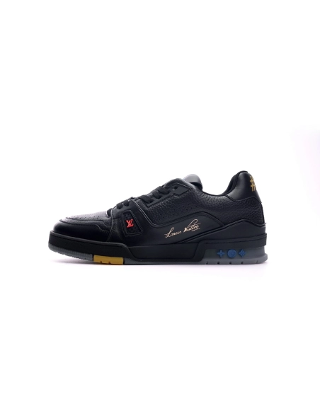 Louis Vuitton Trainer Black Litchi Pattern FD0226