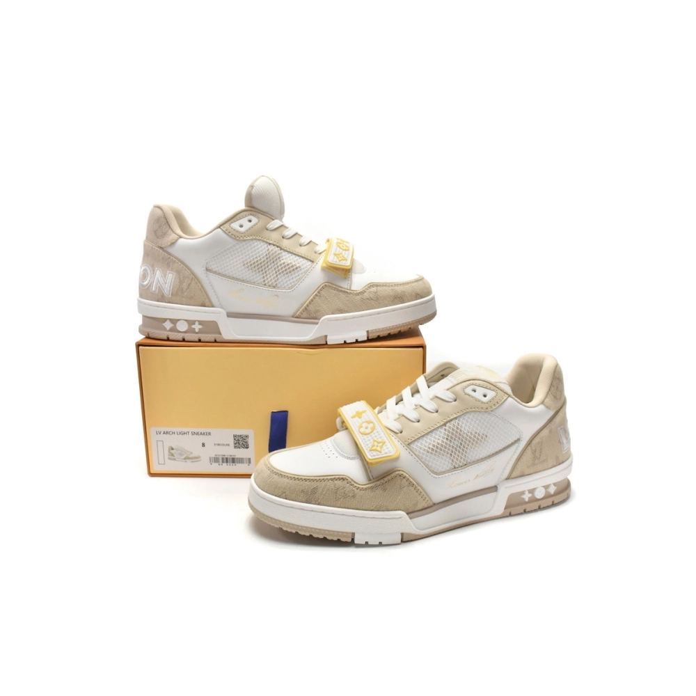 Louis Vuitton Trainer Beige Cloth Cover GO0220