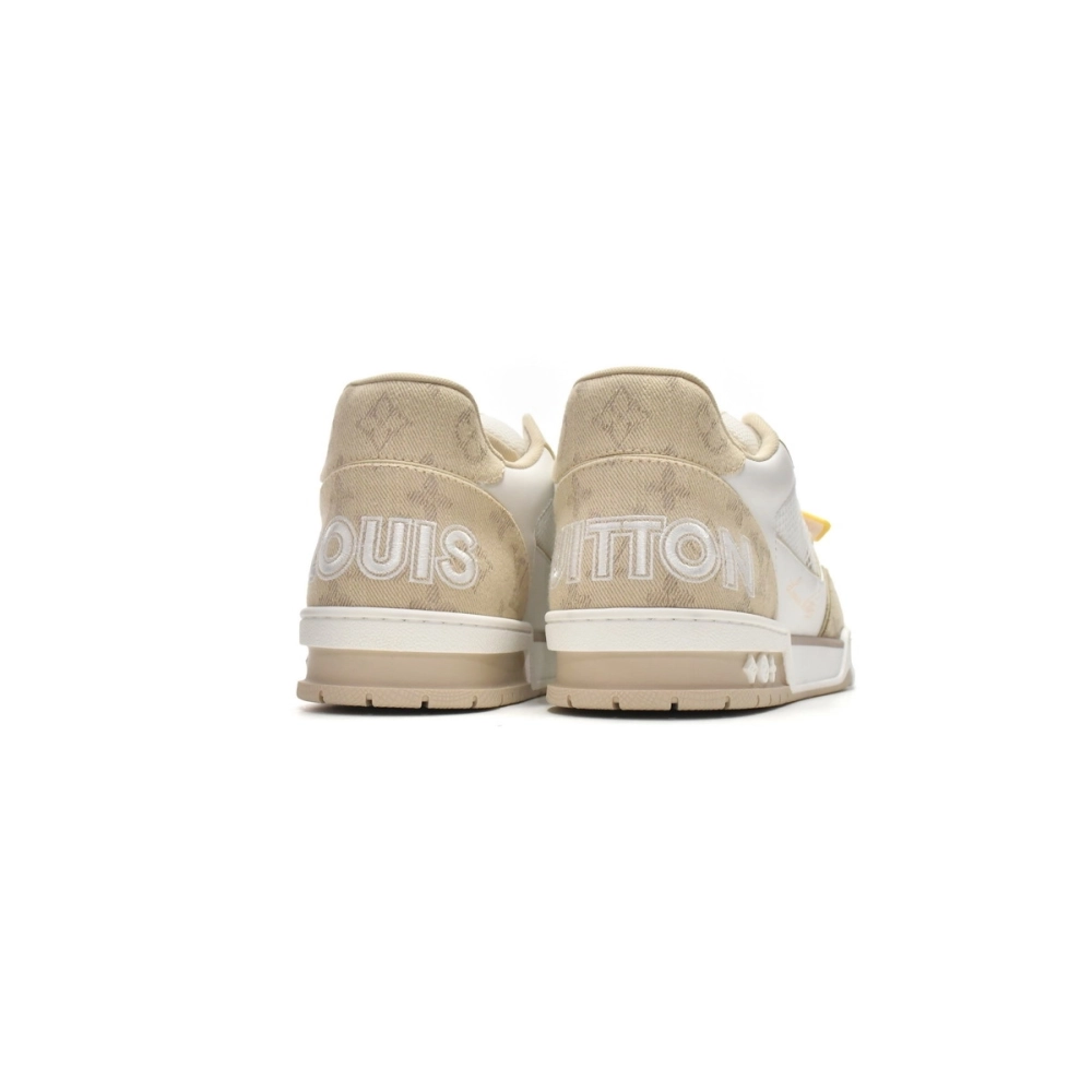 Louis Vuitton Trainer Beige Cloth Cover GO0220