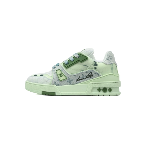 Louis Vuitton Trainer Sneaker Rendering Green 1ACVNX