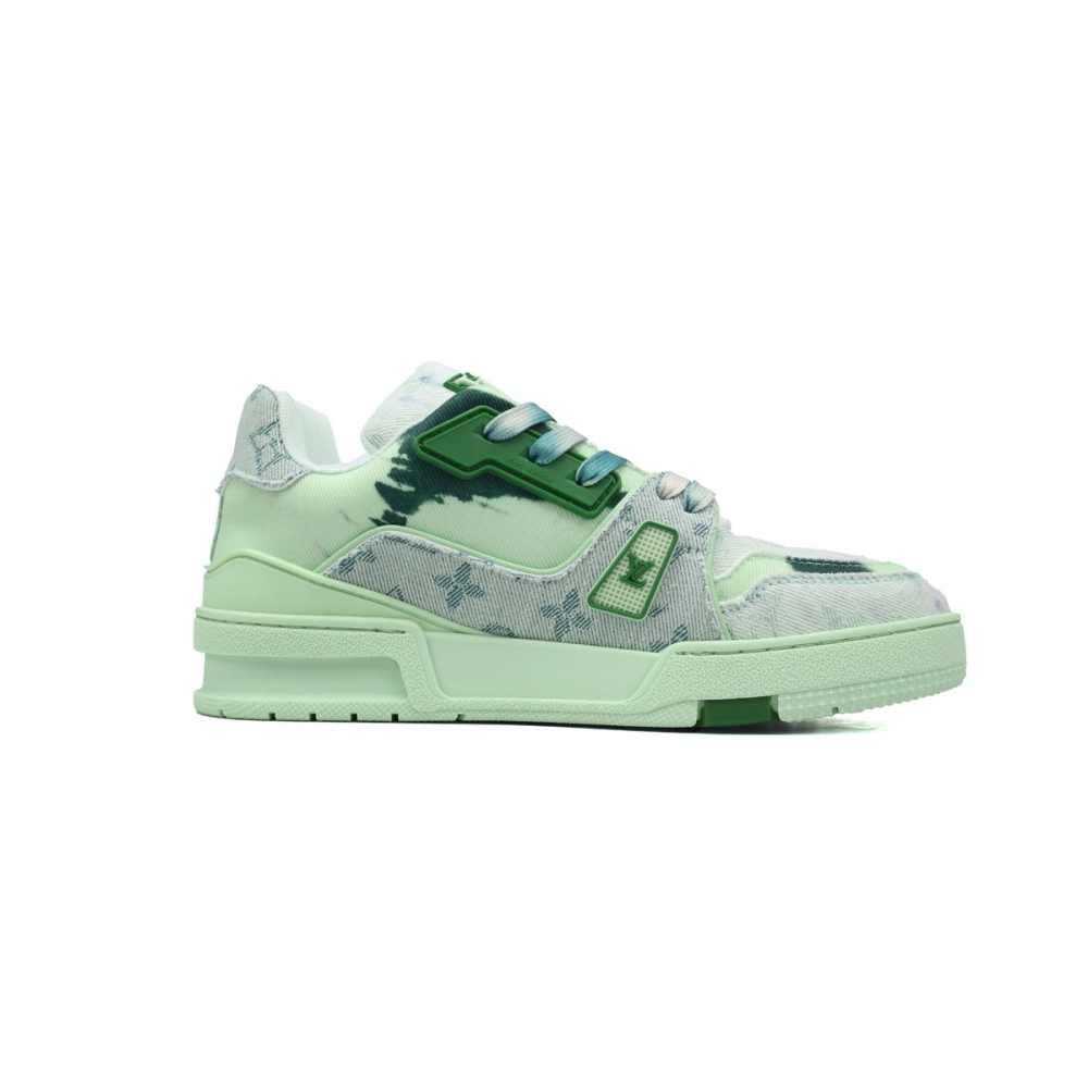 Louis Vuitton Trainer Sneaker Rendering Green 1ACVNX