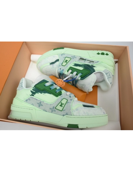 Louis Vuitton Trainer Sneaker Rendering Green 1ACVNX