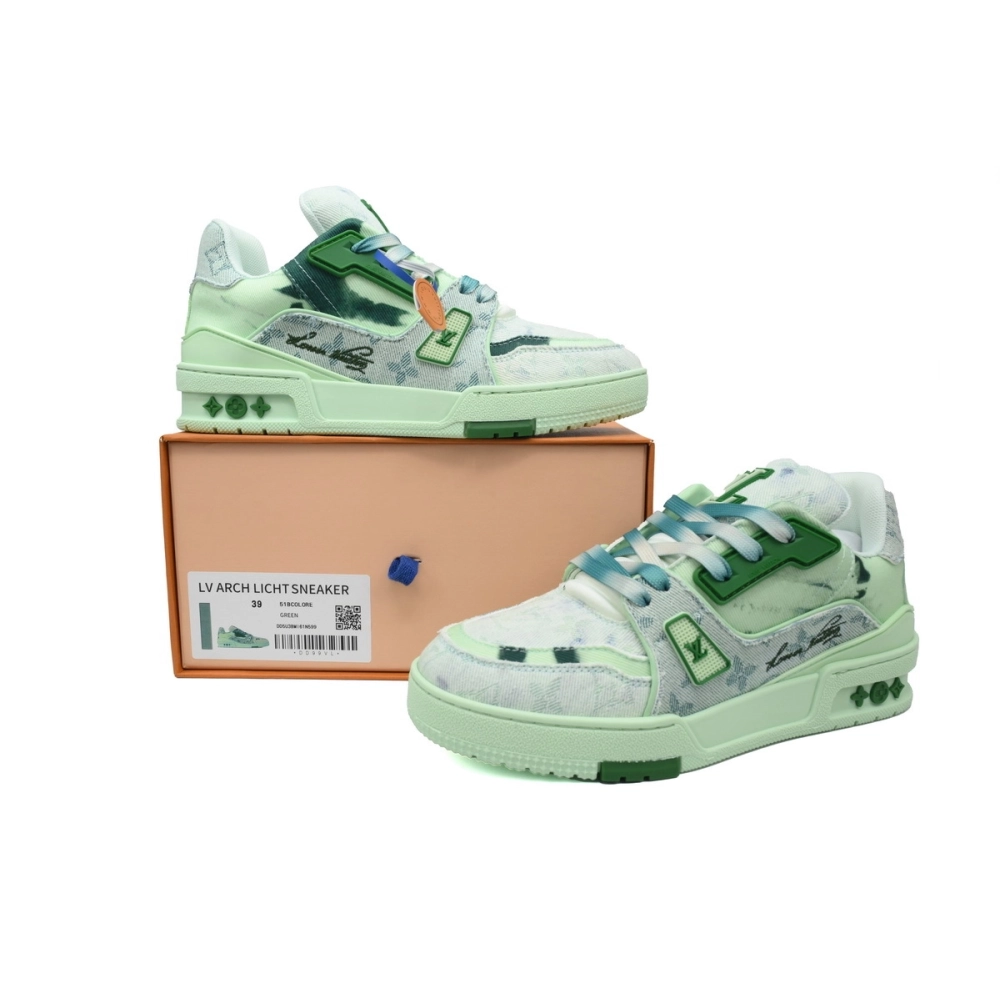 Louis Vuitton Trainer Sneaker Rendering Green 1ACVNX