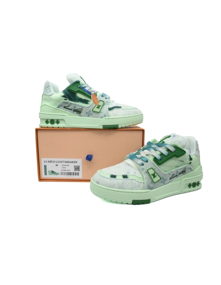 Louis Vuitton Trainer Sneaker Rendering Green 1ACVNX