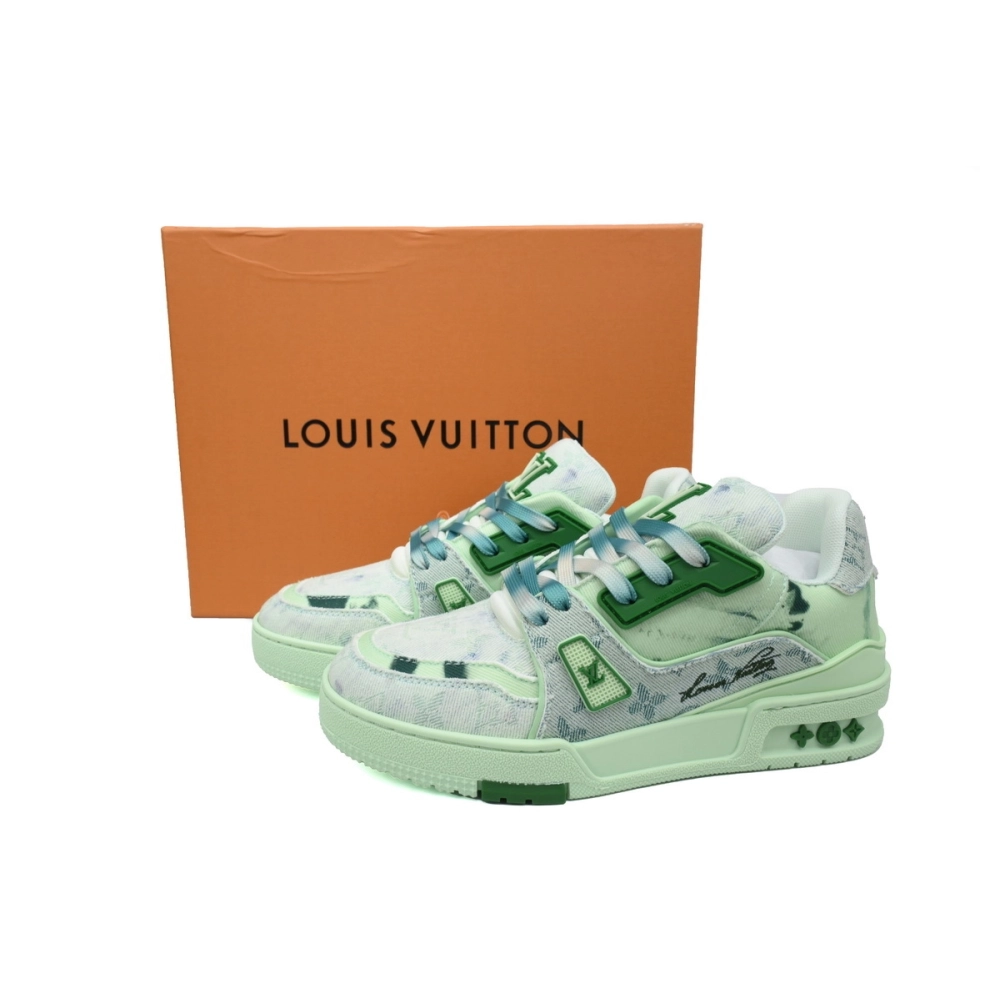 Louis Vuitton Trainer Sneaker Rendering Green 1ACVNX