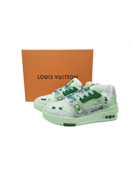 Louis Vuitton Trainer Sneaker Rendering Green 1ACVNX