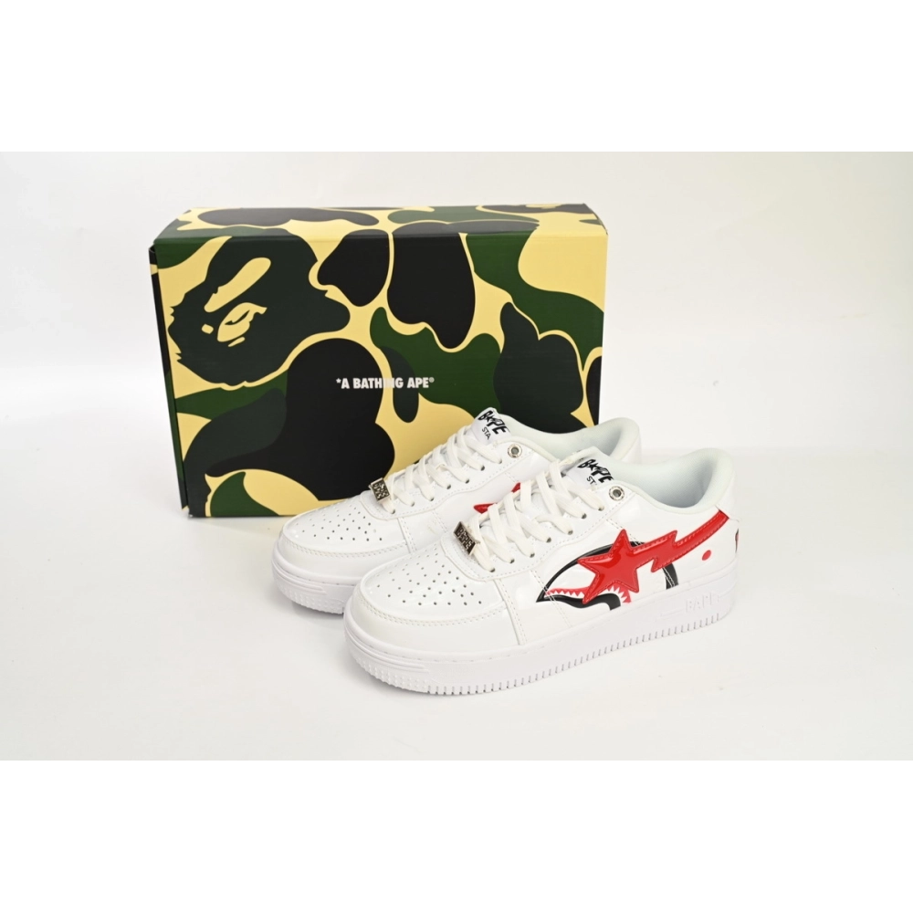 A Bathing Ape Bape Sta Low Shark White 1H30191012WHT
