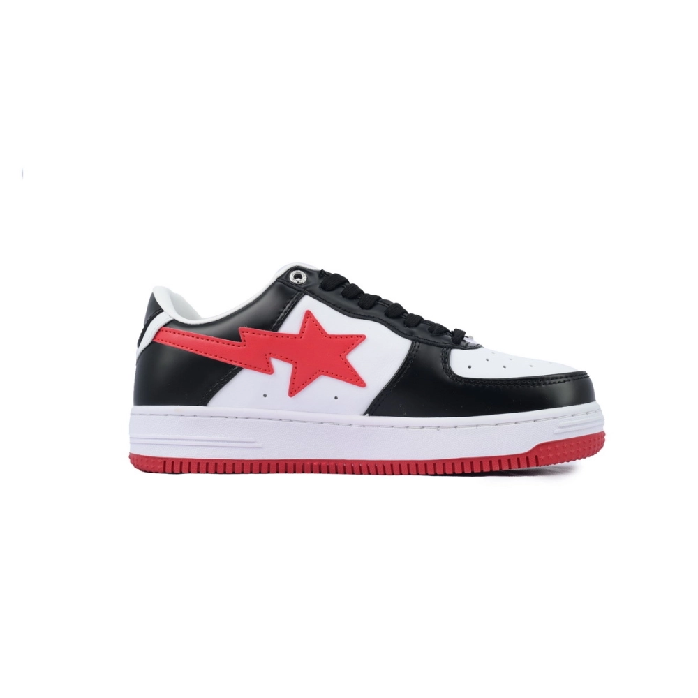 A Bathing Ape Bape SK8 Sta White Black Red OZXSHM-191-303M