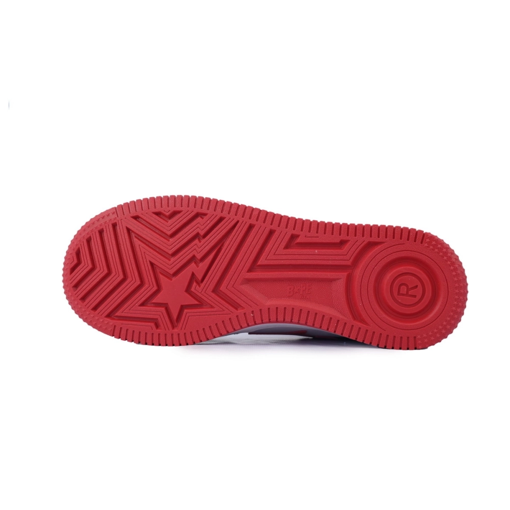 A Bathing Ape Bape SK8 Sta White Black Red OZXSHM-191-303M