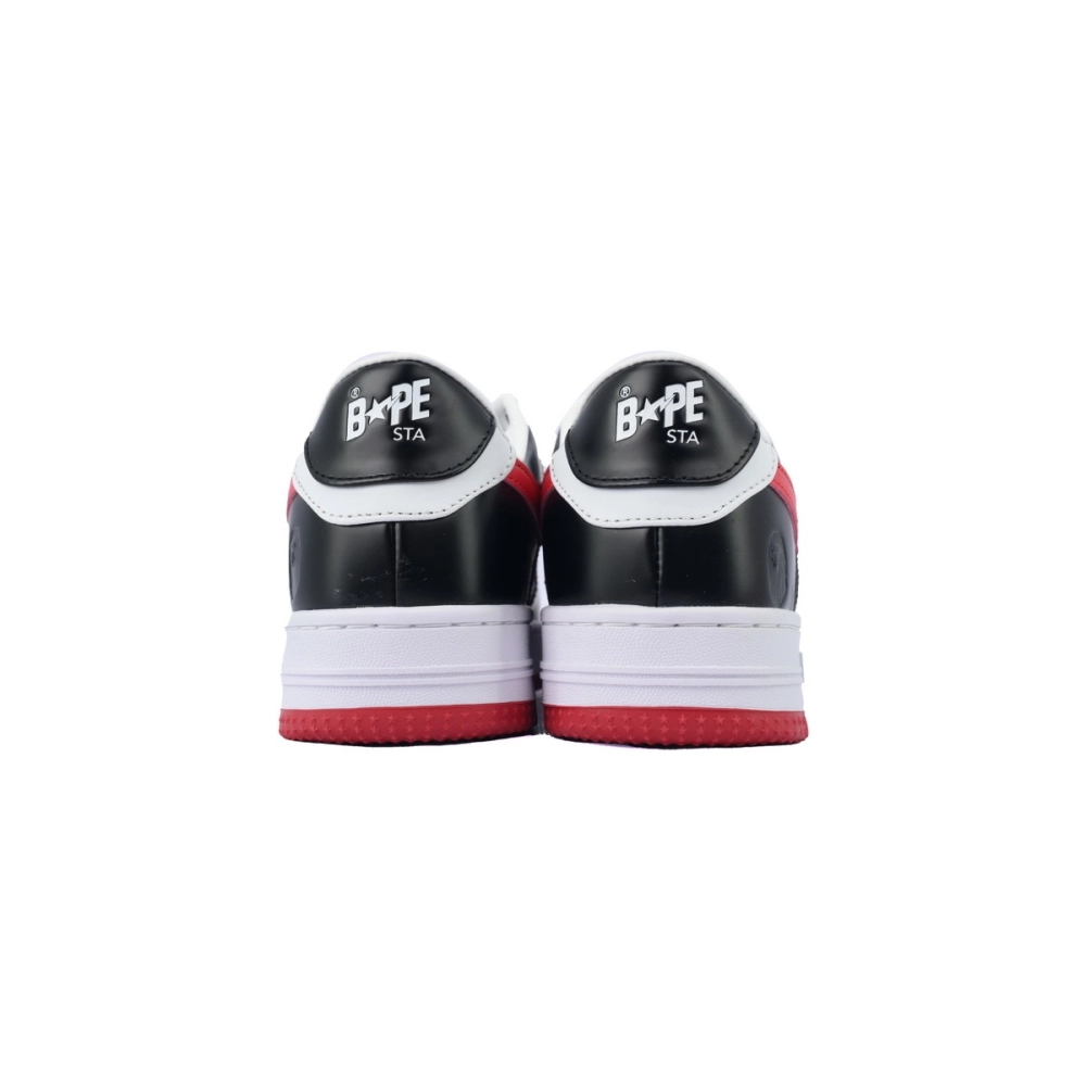 A Bathing Ape Bape SK8 Sta White Black Red OZXSHM-191-303M