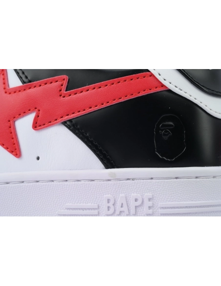 A Bathing Ape Bape SK8 Sta White Black Red OZXSHM-191-303M
