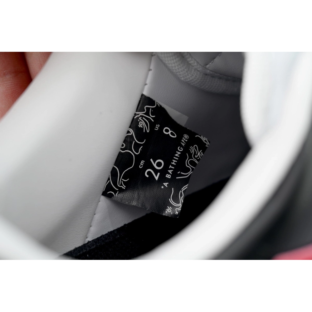 A Bathing Ape Bape SK8 Sta White Black Red OZXSHM-191-303M