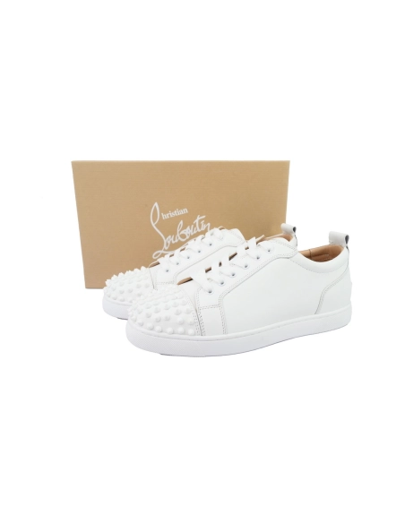 Christian Louboutin Louis Junior Spikes Flat White