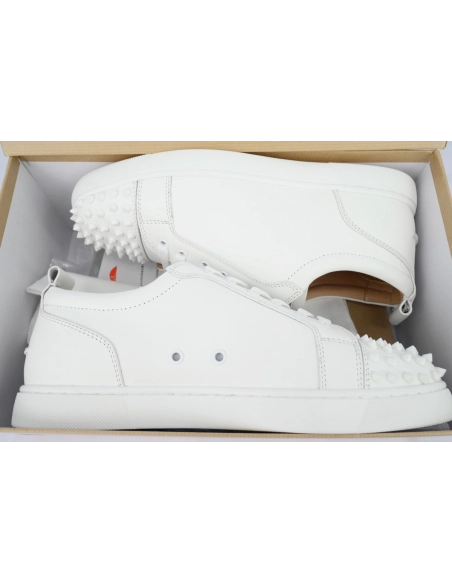 Christian Louboutin Louis Junior Spikes Flat White