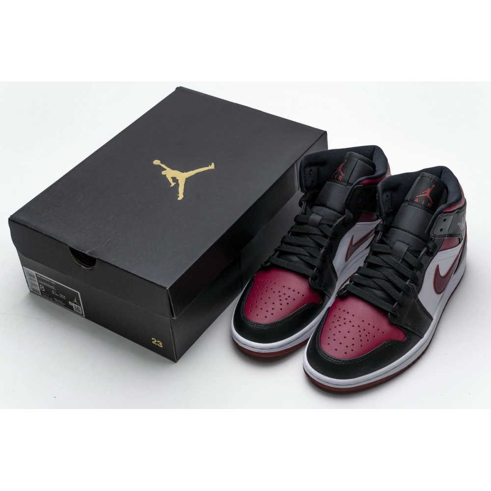 Air Jordan 1 Mid Bred Toe 554724-066