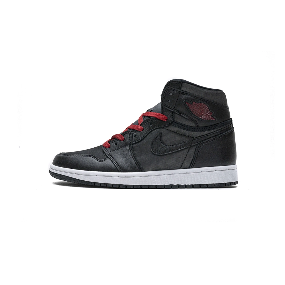 Air Jordan 1 Retro High Black Satin Gym Red 555088-060