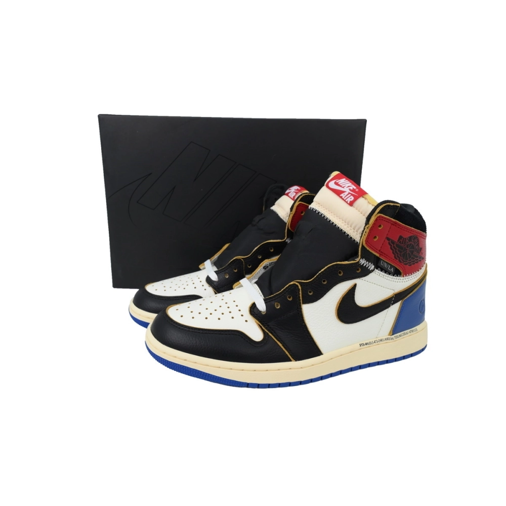 Union LA x Air Jordan 1 Mid Retro Black White Blue IO7847-002