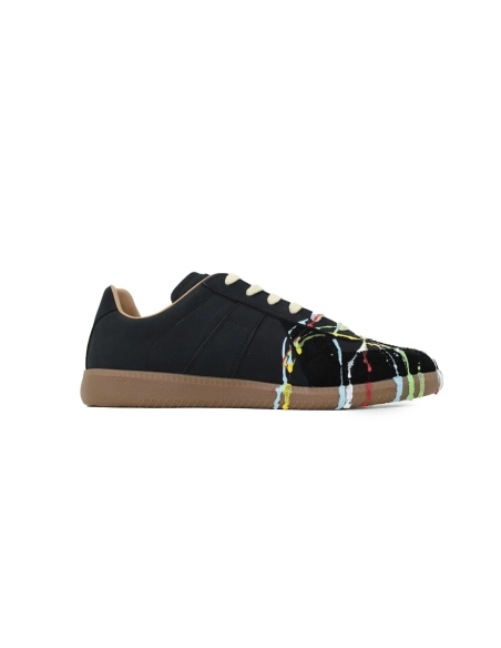 Maison Margiela Black Paint Replica Sneakers S58WS0101P1892963