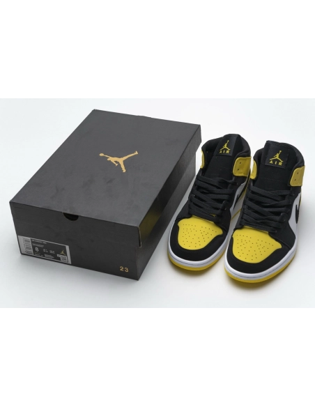 Air Jordan 1 Mid Yellow Toe Black 852542-071