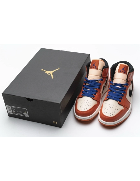 Air Jordan 1 Mid Team Orange Black 852542-800