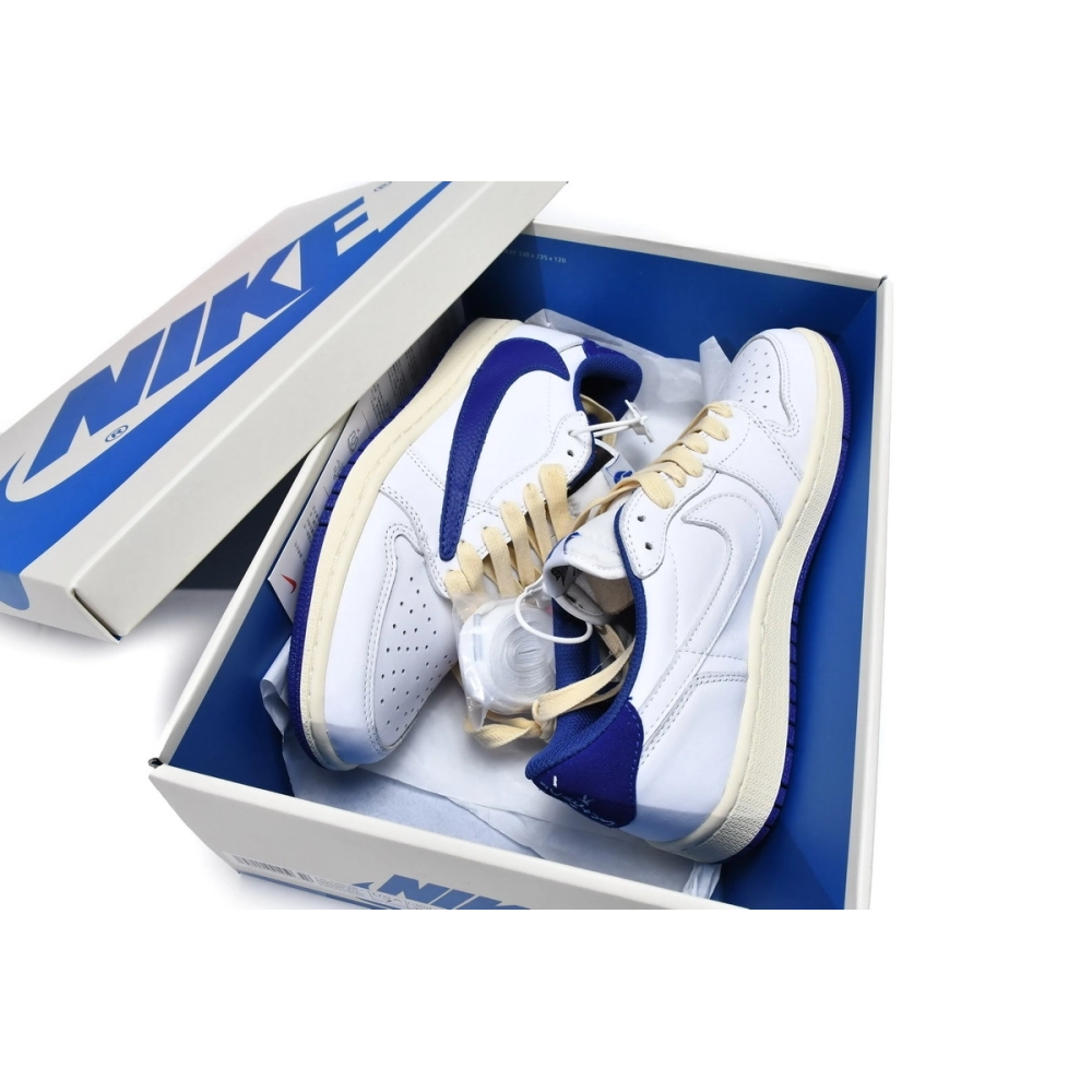 Travis Scott x Air Jordan 1 Low Blue Bottom Barb DM9868-218
