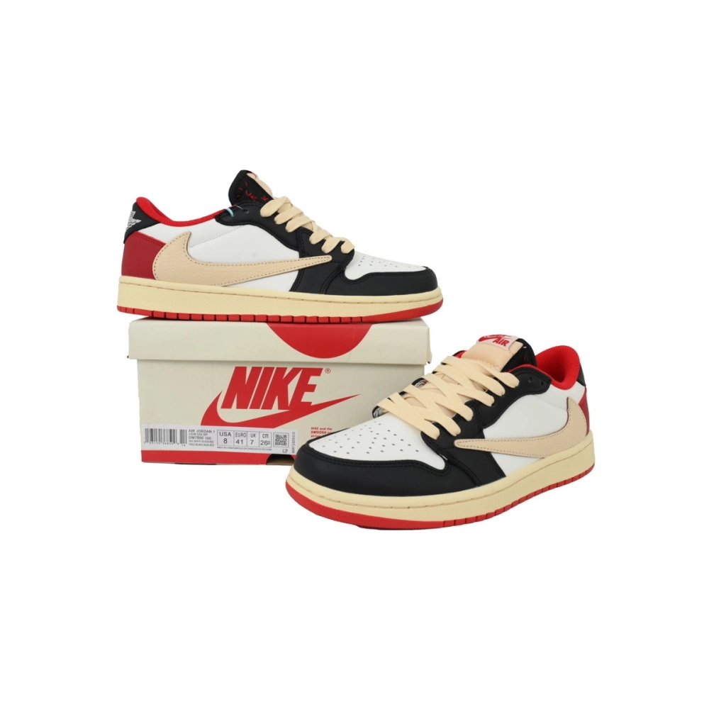 Travis Scott x Air Jordan 1 Low Black Red DM7866-166
