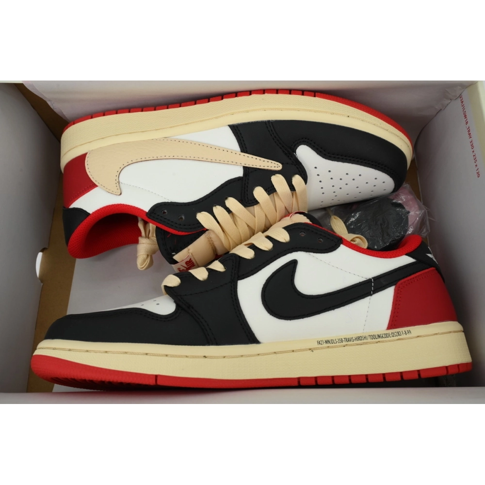 Travis Scott x Air Jordan 1 Low Black Red DM7866-166