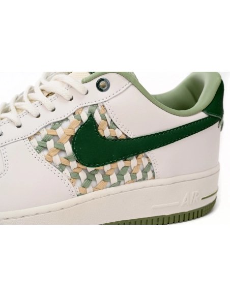 Nike Air Force 1 Low 07 Premium NAI-KE Bamboo Weave Sail Gorge Green FN0369-100