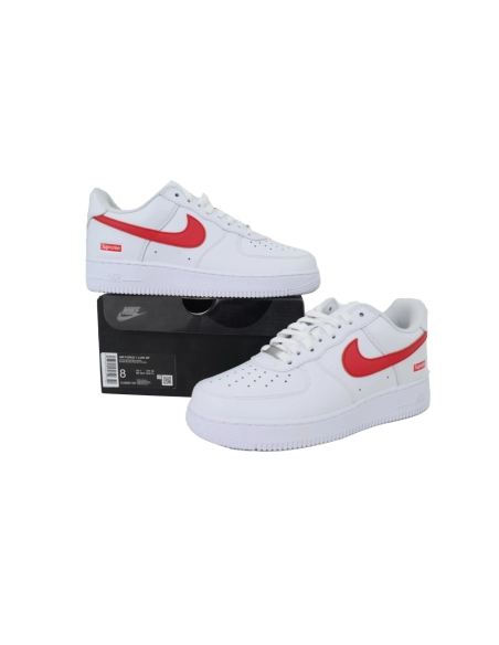 Nike Supreme x Air Force 1 LowBox Logo-Speed RedShanghai Exclusive CU9225-101