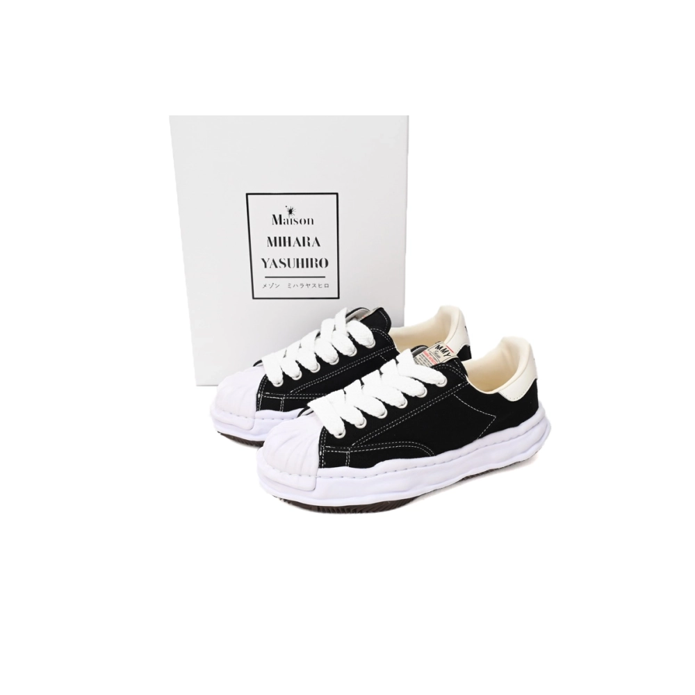 Mihara Yasuhiro Blakey OG Sole Canvas Low Black No Logo A06FW704 NO.703