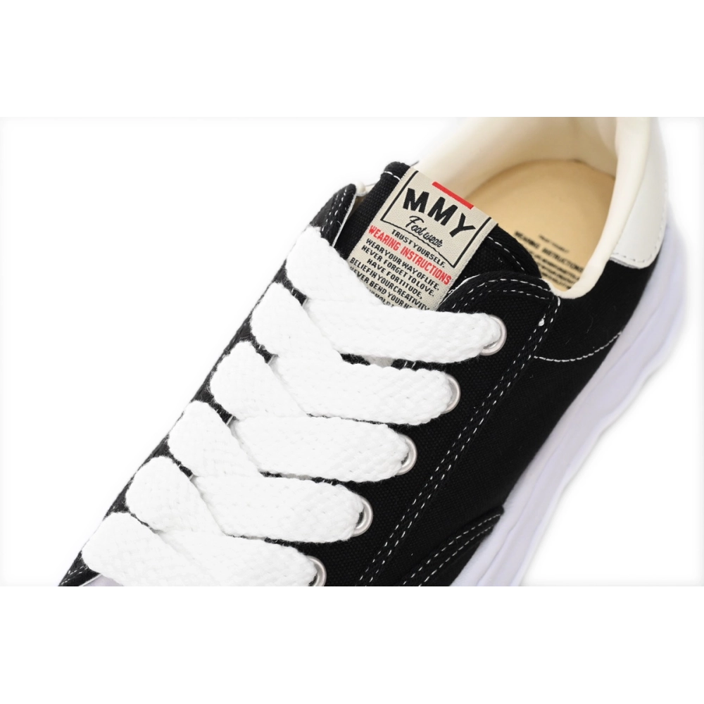 Mihara Yasuhiro Blakey OG Sole Canvas Low Black No Logo A06FW704 NO.703