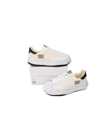 Maison Mihara Yasuhiro Blakey OG Sole Canvas Low All White Black Tail A08FW735 NO.763
