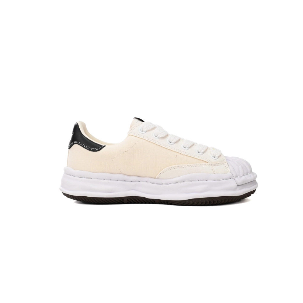 Maison Mihara Yasuhiro Blakey OG Sole Canvas Low All White Black Tail A08FW735 NO.763