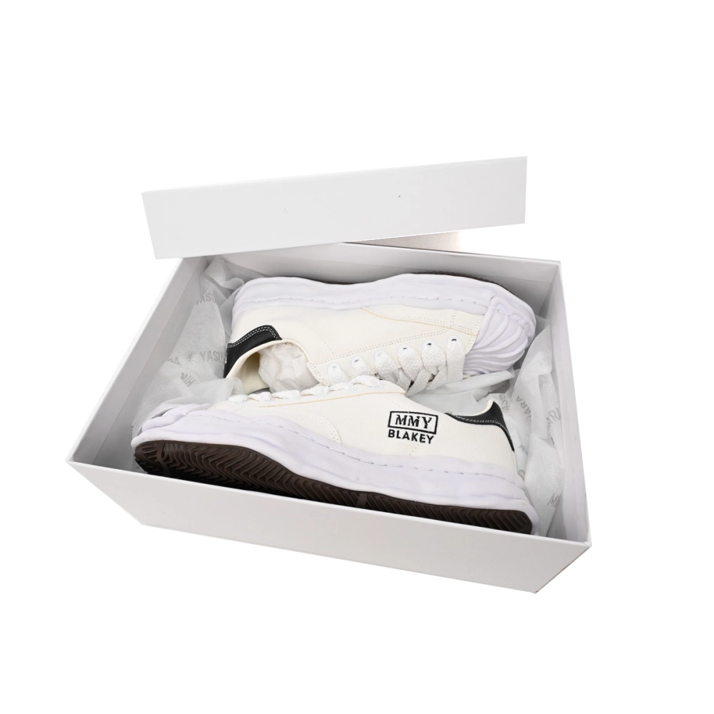 Maison Mihara Yasuhiro Blakey OG Sole Canvas Low All White Black Tail A08FW735 NO.763