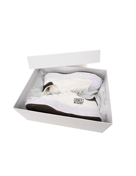 Maison Mihara Yasuhiro Blakey OG Sole Canvas Low All White Black Tail A08FW735 NO.763