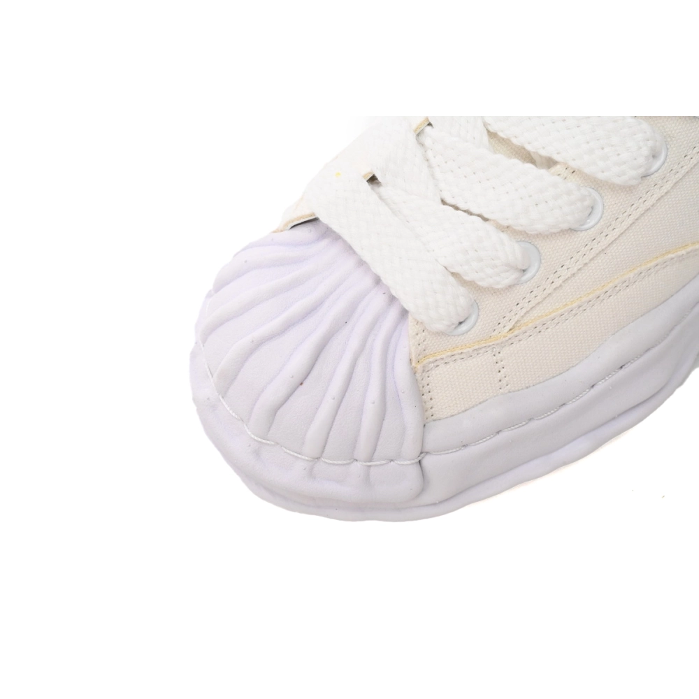 Maison Mihara Yasuhiro Blakey OG Sole Canvas Low All White Black Tail A08FW735 NO.763
