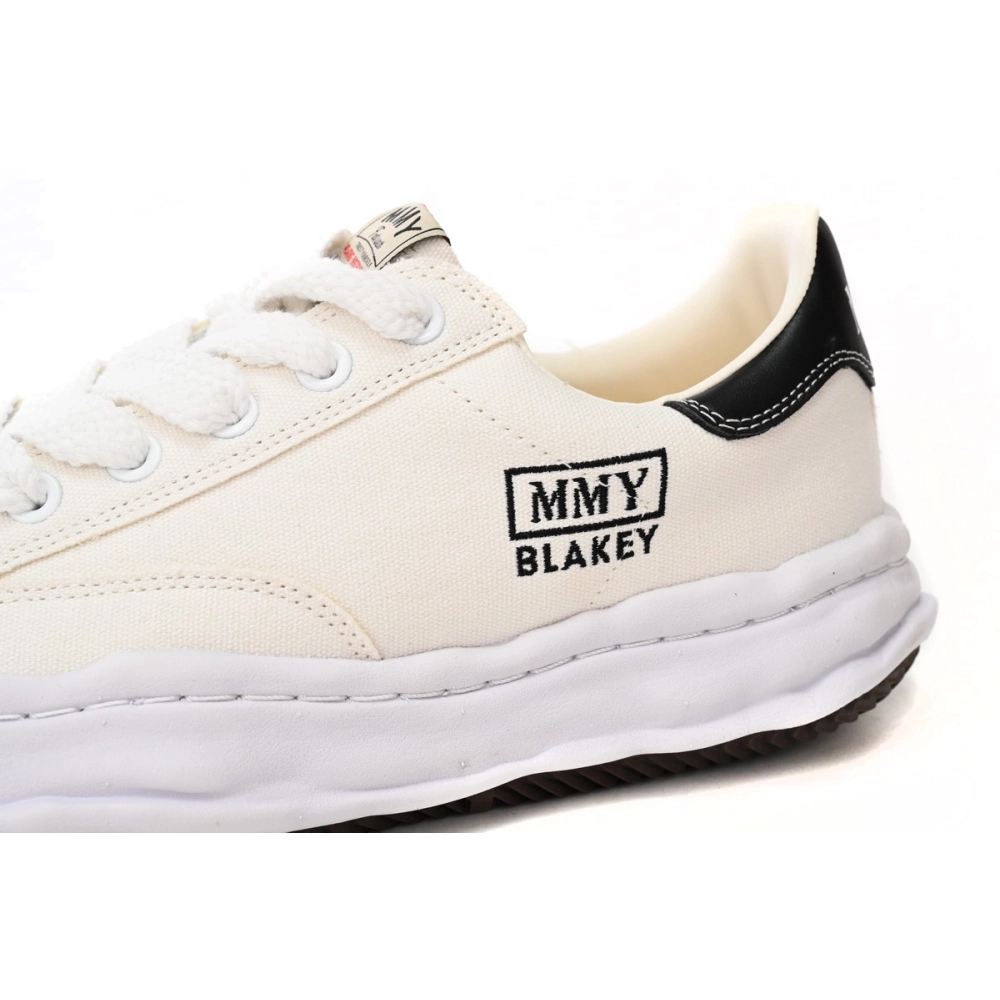 Maison Mihara Yasuhiro Blakey OG Sole Canvas Low All White Black Tail A08FW735 NO.763