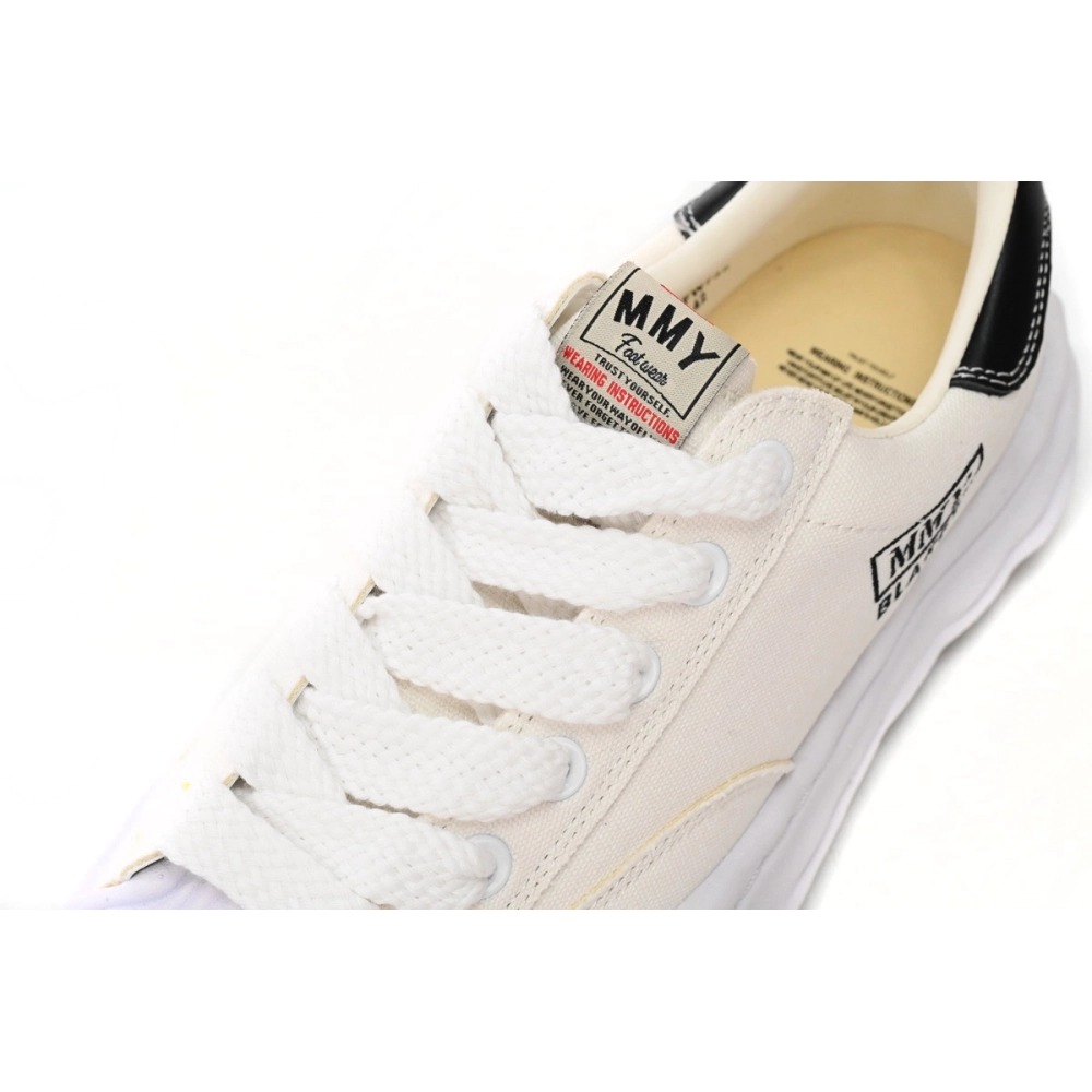 Maison Mihara Yasuhiro Blakey OG Sole Canvas Low All White Black Tail A08FW735 NO.763