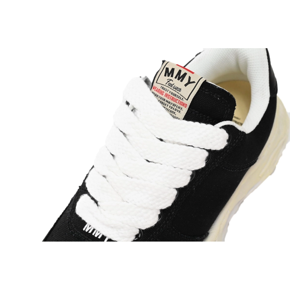 Maison Mihara Yasuhiro Wayne OG Sole Washed Canvas Low Black Grey Sole A08FW708 NO.769
