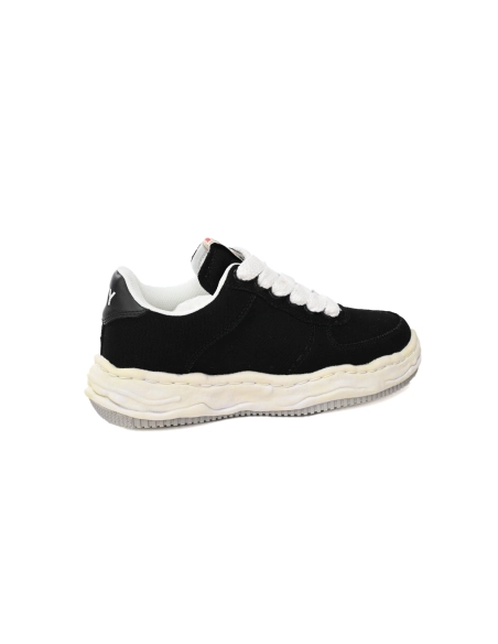 Maison Mihara Yasuhiro Wayne OG Sole Washed Canvas Low Black Grey Sole A08FW708 NO.769