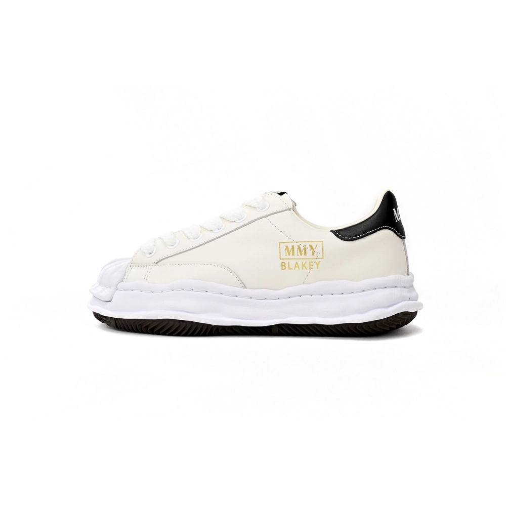 Maison Mihara Yasuhiro Blakey OG Sole Leather Low White Black Gold A06FW702 NO.702