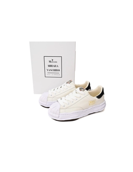 Maison Mihara Yasuhiro Blakey OG Sole Leather Low White Black Gold A06FW702 NO.702