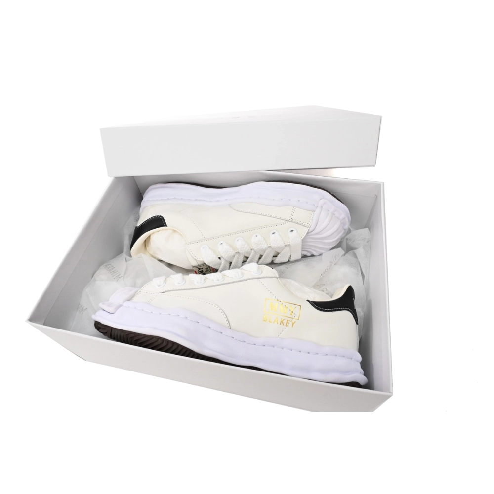 Maison Mihara Yasuhiro Blakey OG Sole Leather Low White Black Gold A06FW702 NO.702