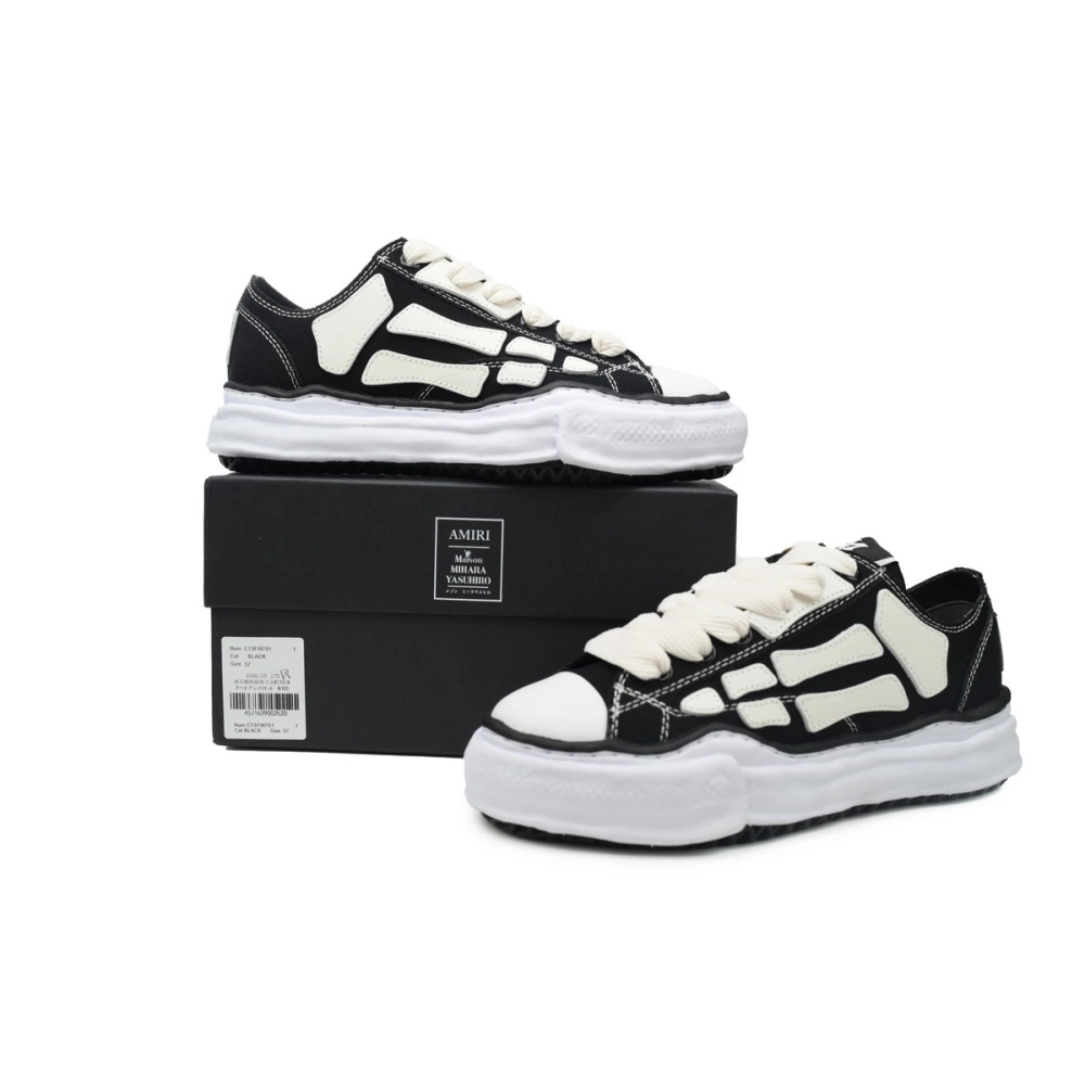 Mihara Yasuhiro x Amiri MMY Bones Skel-Top Low Black AMFOSR1076-001