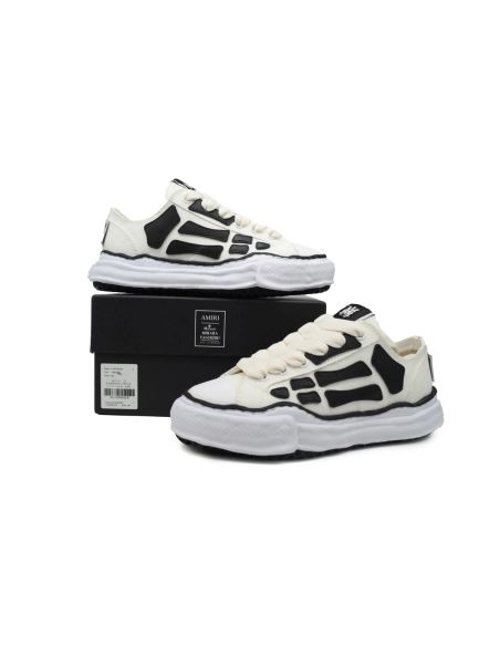Maison Mihara Yasuhiro Alabaster x Amiri MMY Bones Skel-Top Low Off White