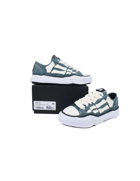 Maison Mihara Yasuhiro Alabaster x Amiri MMY Bones Skel-Top Low White Blue
