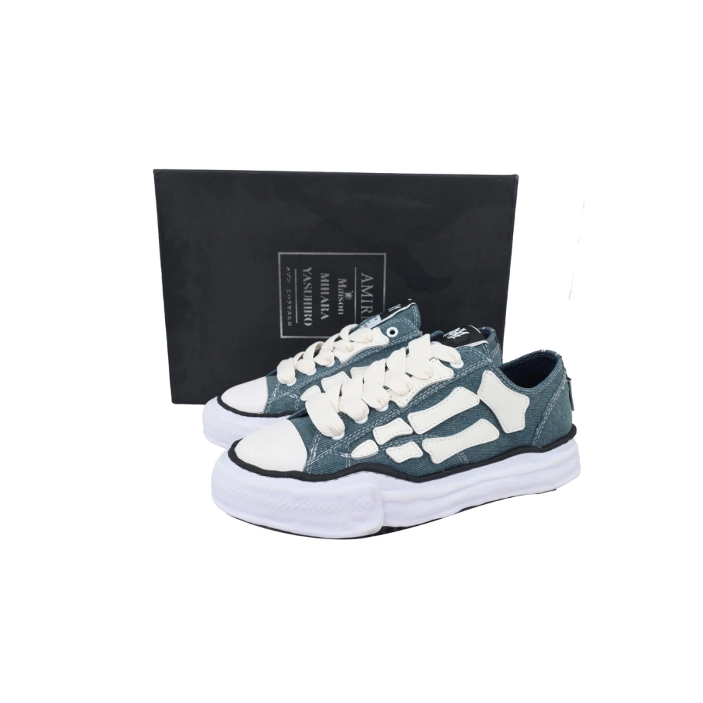 Maison Mihara Yasuhiro Alabaster x Amiri MMY Bones Skel-Top Low White Blue