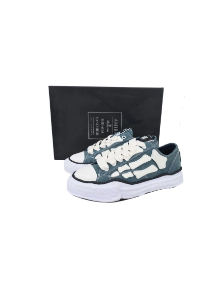 Maison Mihara Yasuhiro Alabaster x Amiri MMY Bones Skel-Top Low White Blue
