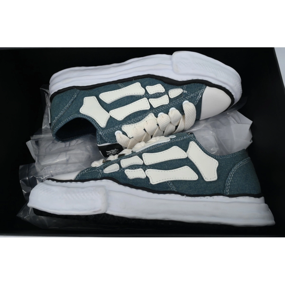 Maison Mihara Yasuhiro Alabaster x Amiri MMY Bones Skel-Top Low White Blue