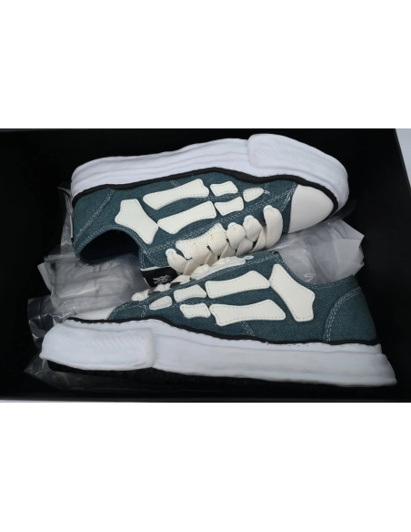 Maison Mihara Yasuhiro Alabaster x Amiri MMY Bones Skel-Top Low White Blue